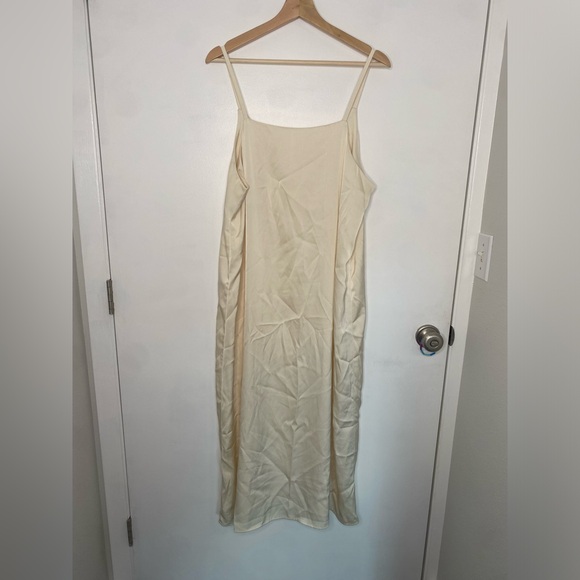 Oak + Fort Cream Slip Dress, Size L - Picture 4 of 4